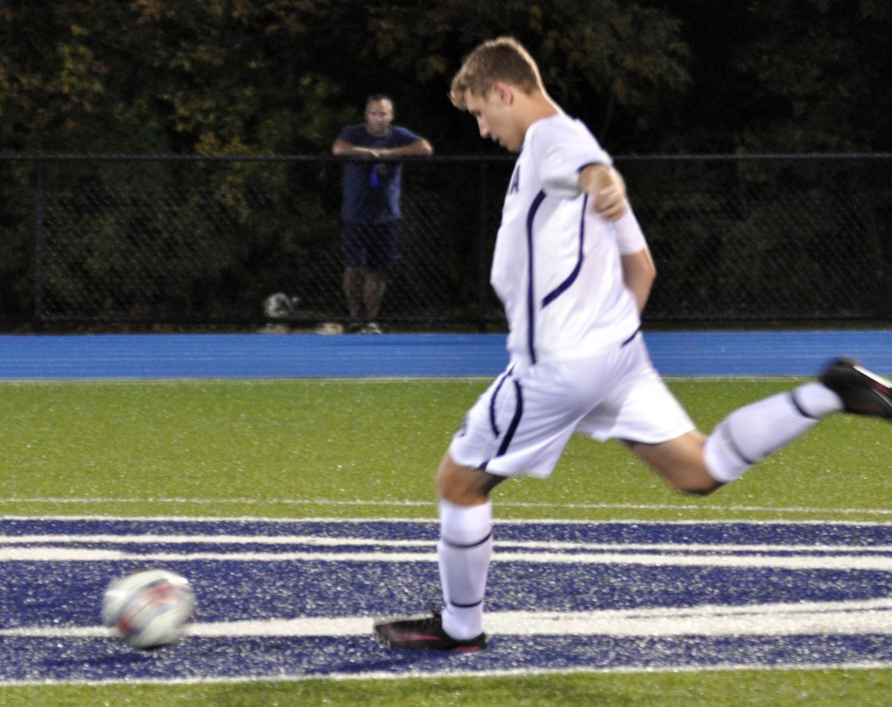 Photo: Penn State Altoona freshman defender Jimmy Natale scored his first collegiate goal in Thursday night's loss at Juniata College.