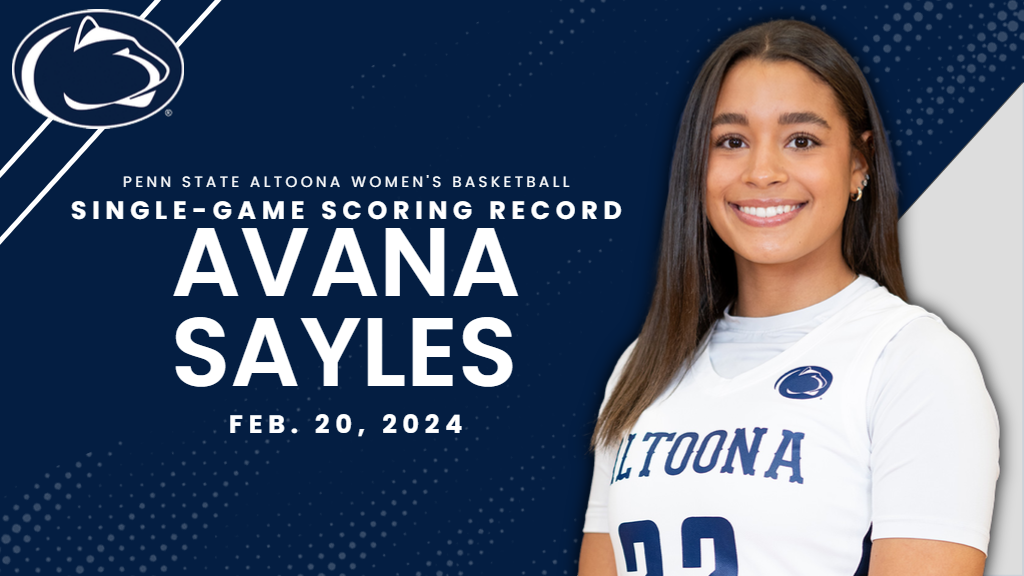 Avana Sayles Sets Penn State Altoona's Single-Game Scoring Record, 2-20-24