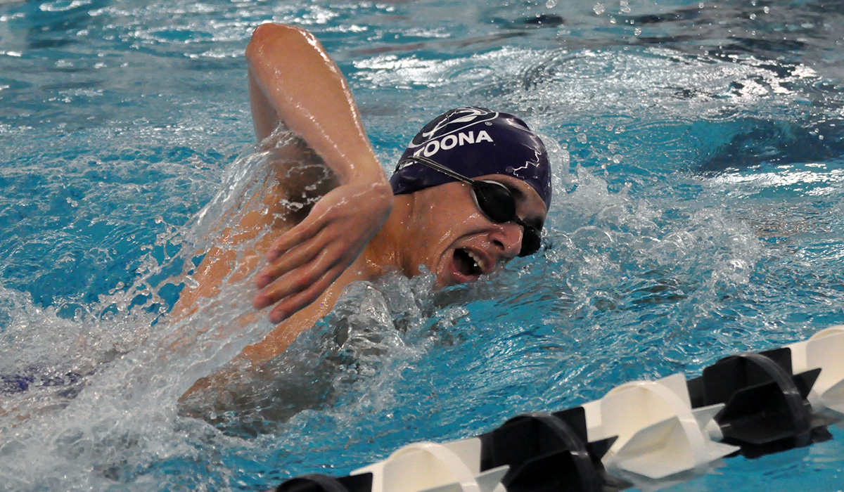 Men’s Swimming Sets Two New Team Records in Day One at AMCCs