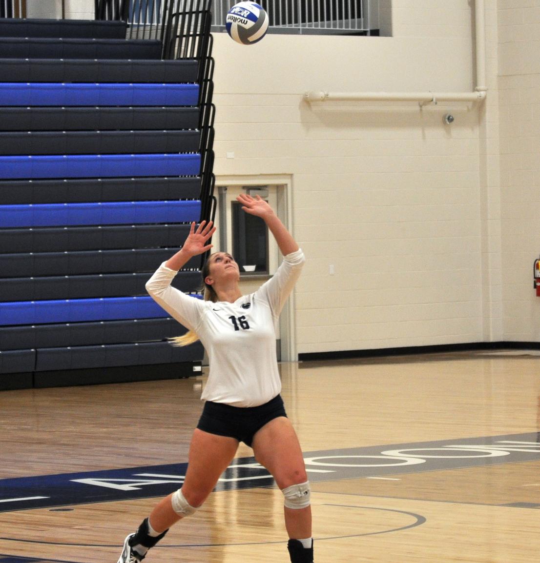 Photo: Penn State Altoona sophomore outside hitter Lauren Diller had a team-high seven kills to go along with one solo block and one block assist in Wednesday's loss at La Roche College.