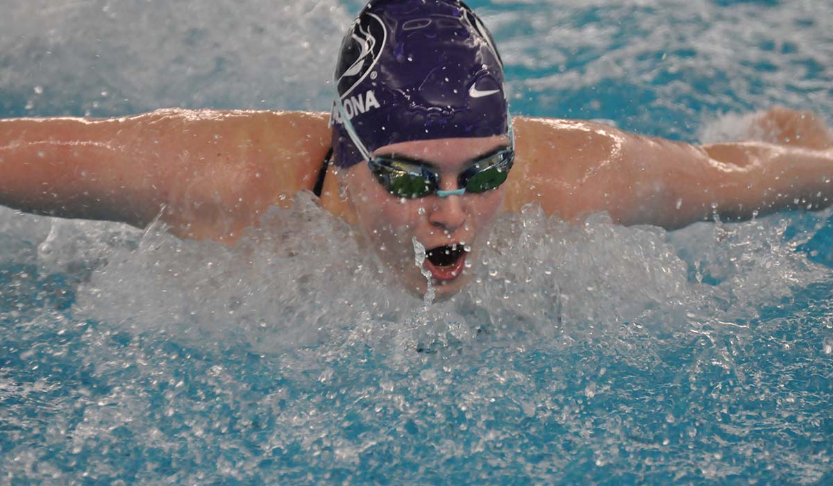 Women’s Swimming Finishes Third at AMCC Championships